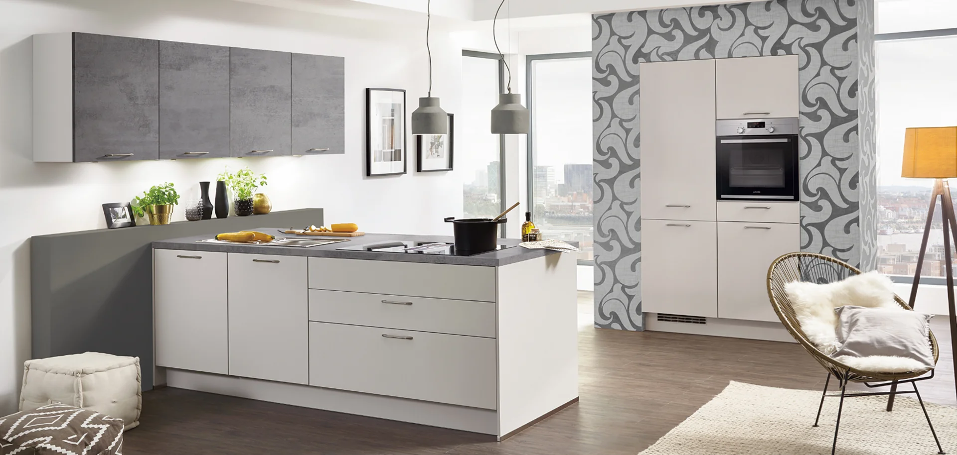 Compact modern kitchen design by 21 Kitchens Ayrshire