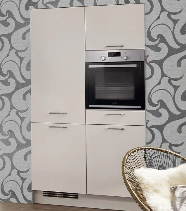Ergonomic raised oven kitchen design by 21 Kitchens Ayrshire